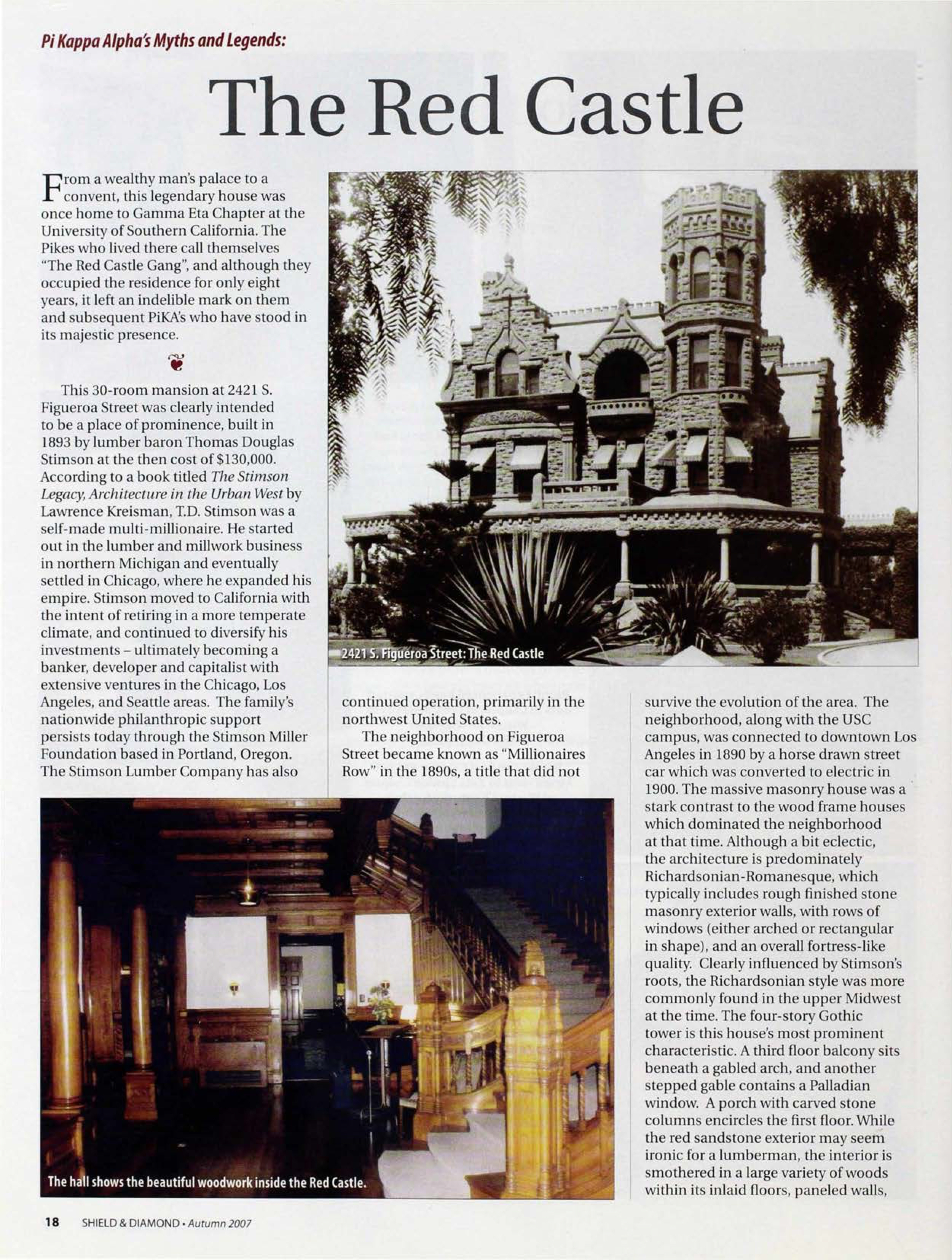 Pi Kappa Alpha's Myths and Legends: The Red Castle